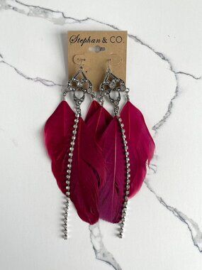 Stephan & Co. Feather Earrings